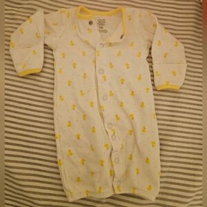Carter's White and Yellow Duck Print Onesie